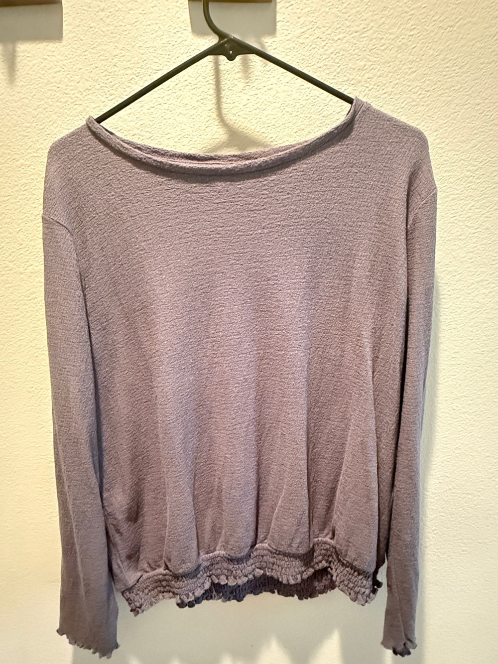 Time and Tru Lavender Long-Sleeve Pullover Sweater